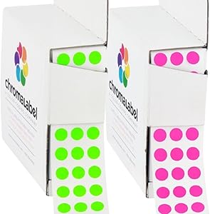 1/4" Permanent Fluorescent Pink and Fluorescent Green Kit, 2 Boxes, 1000/Box