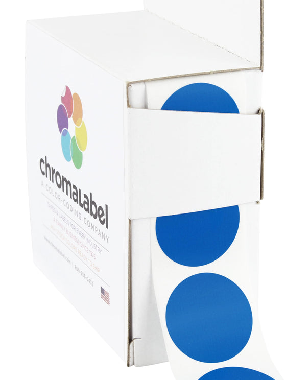 1" Permanent Round, Color-Code Dots: 1,000/Box
