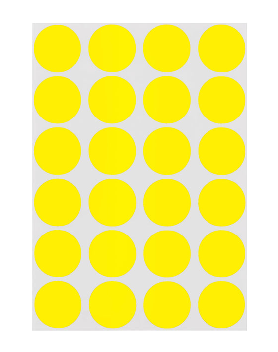 3/4" Permanent Round, Color-Code Dots: 1,008/Pack