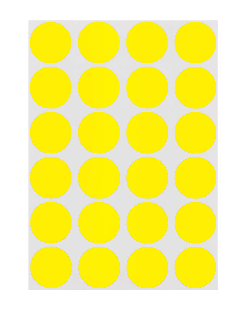 3/4" Permanent Round, Color-Code Dots: 1,008/Pack – Yellow