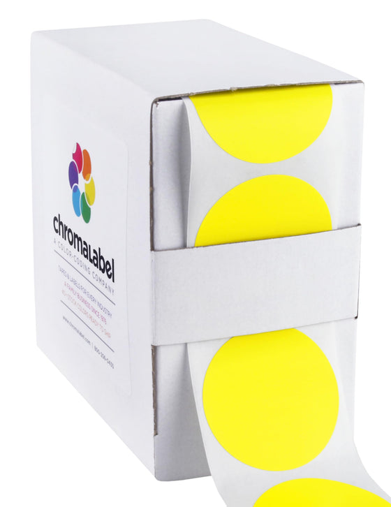 1-1/2" Permanent Round Color-Code Round Dot Inventory Labels: 500/Box