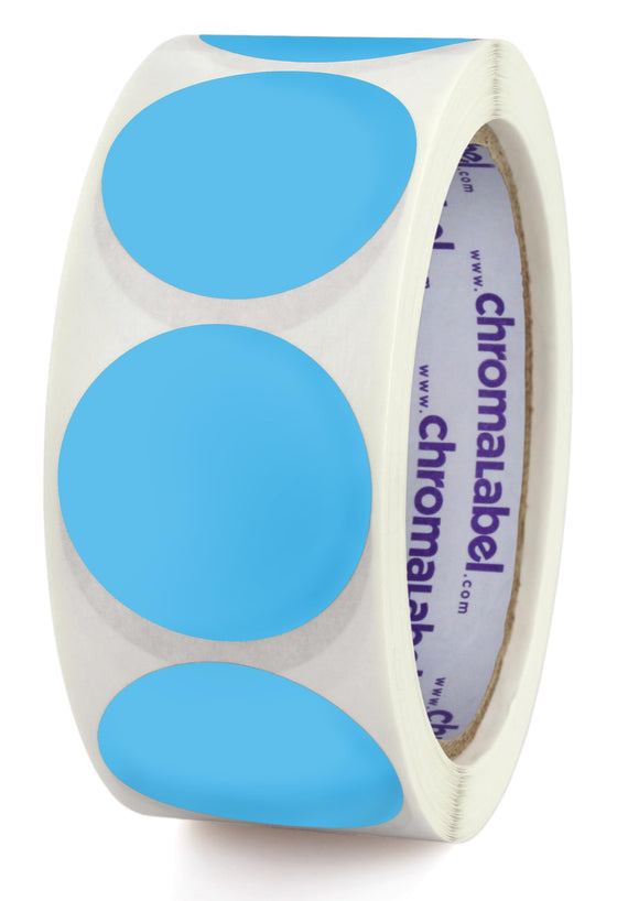 1-1/2" Permanent Round Color-Code Dot Inventory Labels: 500/Roll