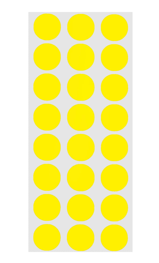1/2" Permanent Round, Color-Code Dots: 1,200/Pack