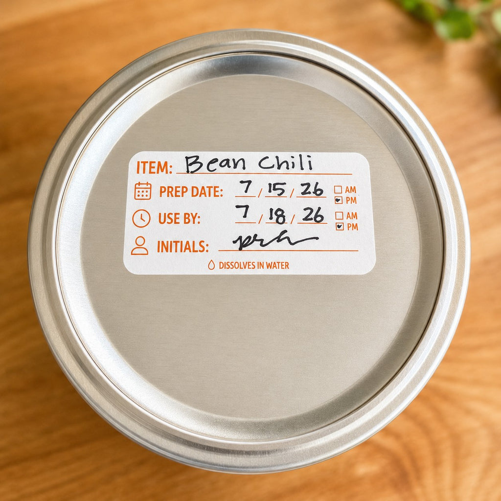 Dissolvable Food Prep Labels 1