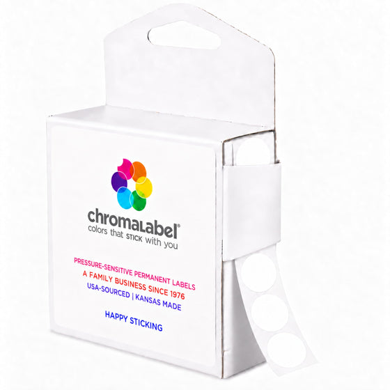 1/2" Permanent Round, Color-Code Dot Stickers: 1,000/Box