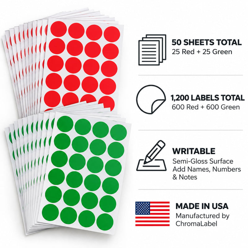 3/4 in Permanent Round, Color-Code Dot Kits