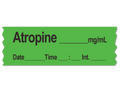 Atropine Labeling Tape for Anesthesia: mg/mL Date Time Initial - 1/2