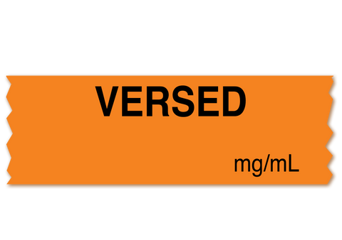 Versed Labeling Tape for Anesthesia: mg/mL - Orange - 1/2
