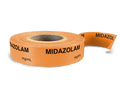 Midazolam Labeling Tape for Anesthesia: mg/mL - Orange - 1/2