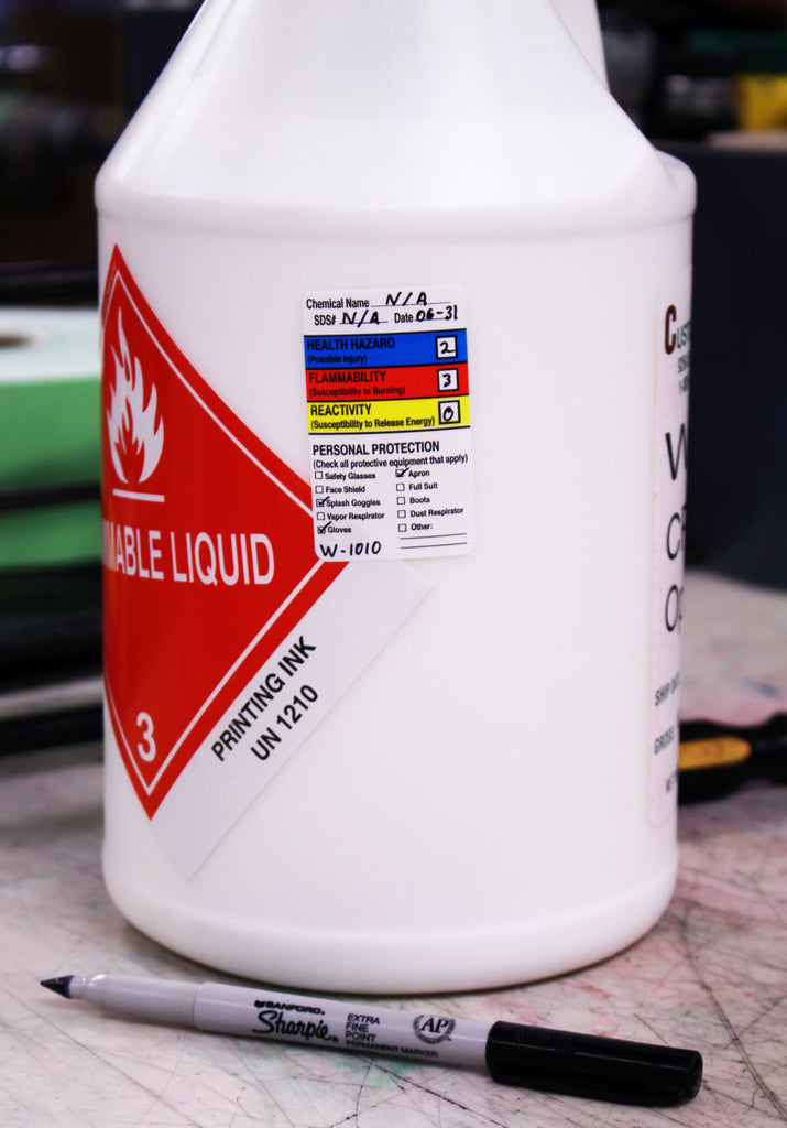 Hazardous Material Safety Checkbox HMIG Labels: Write-In, 1.5