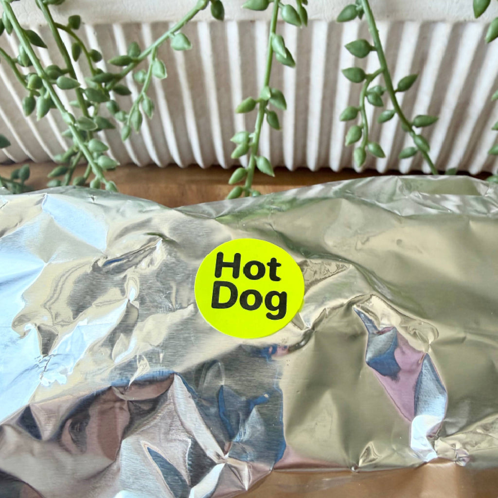 Hot Dog Stickers for Food Labeling - 500/Roll