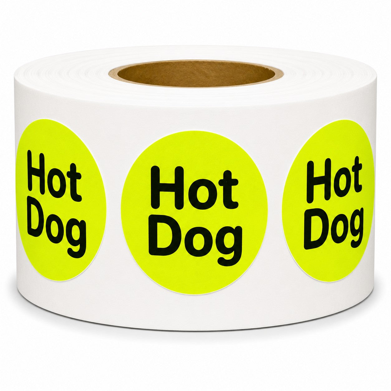 Hot Dog Stickers for Food Labeling - 500/Roll