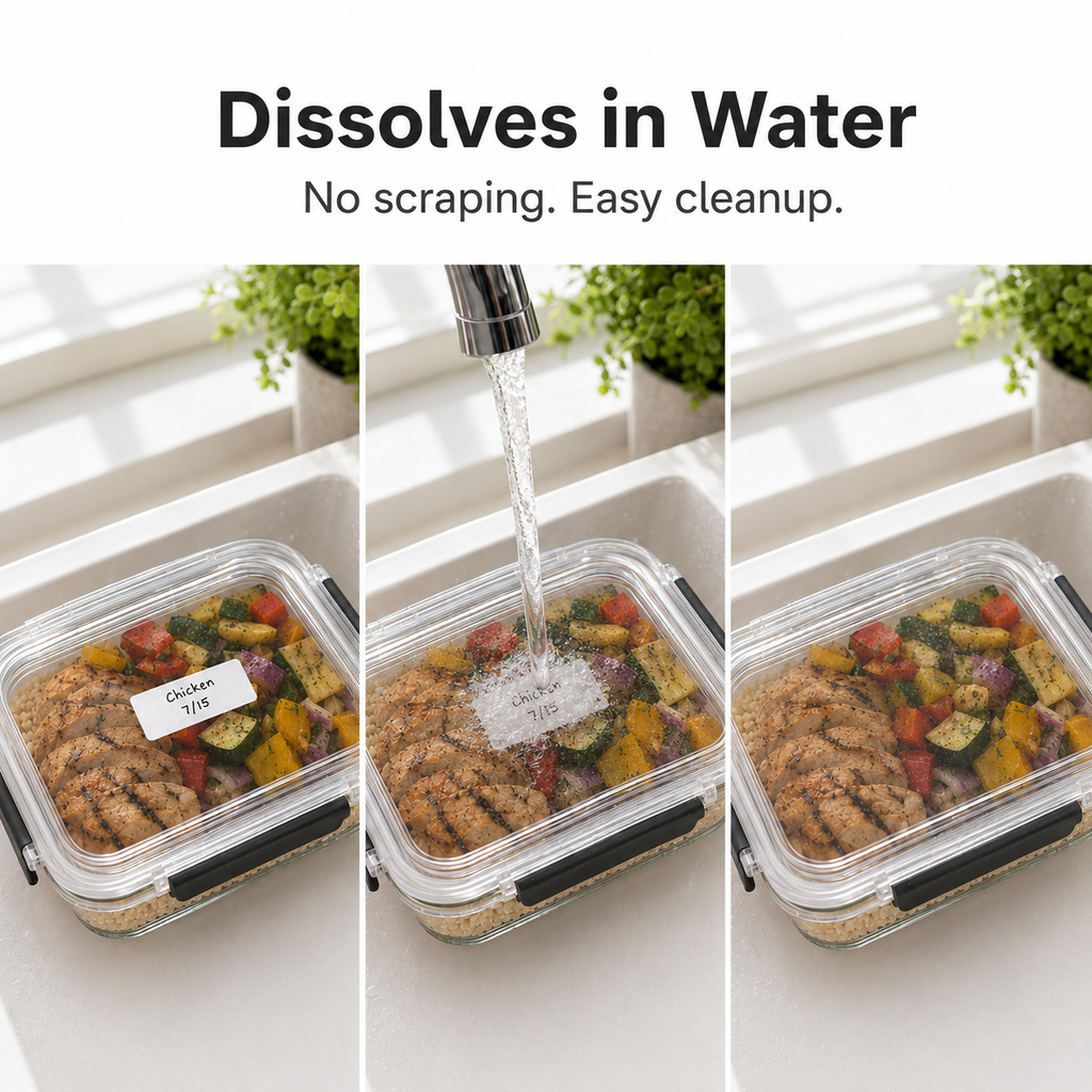 Blank Writable Dissolvable Food Labels 1