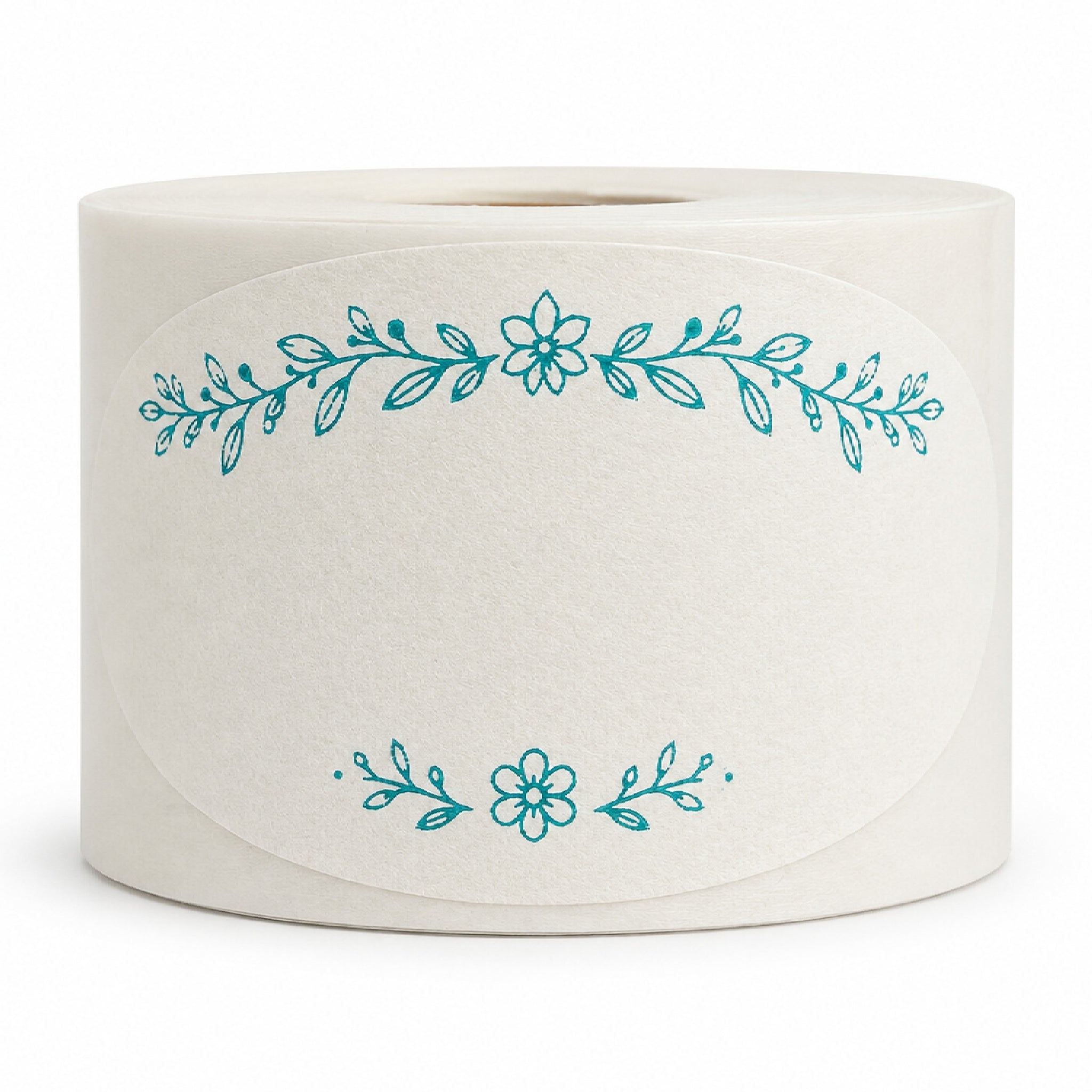 Dissolvable Canning Labels - Teal Floral Farmhouse Style - 200/Roll