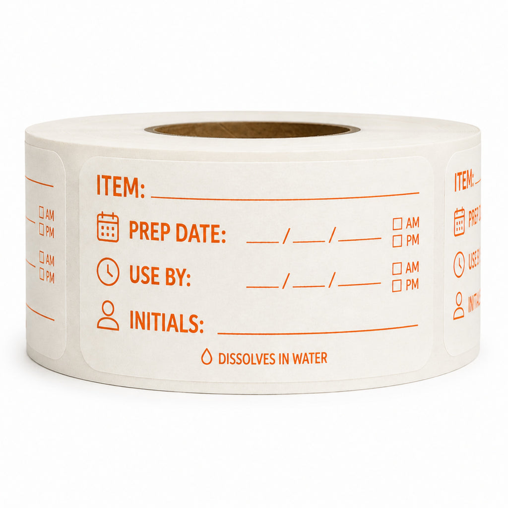 Dissolvable Food Prep Labels 1