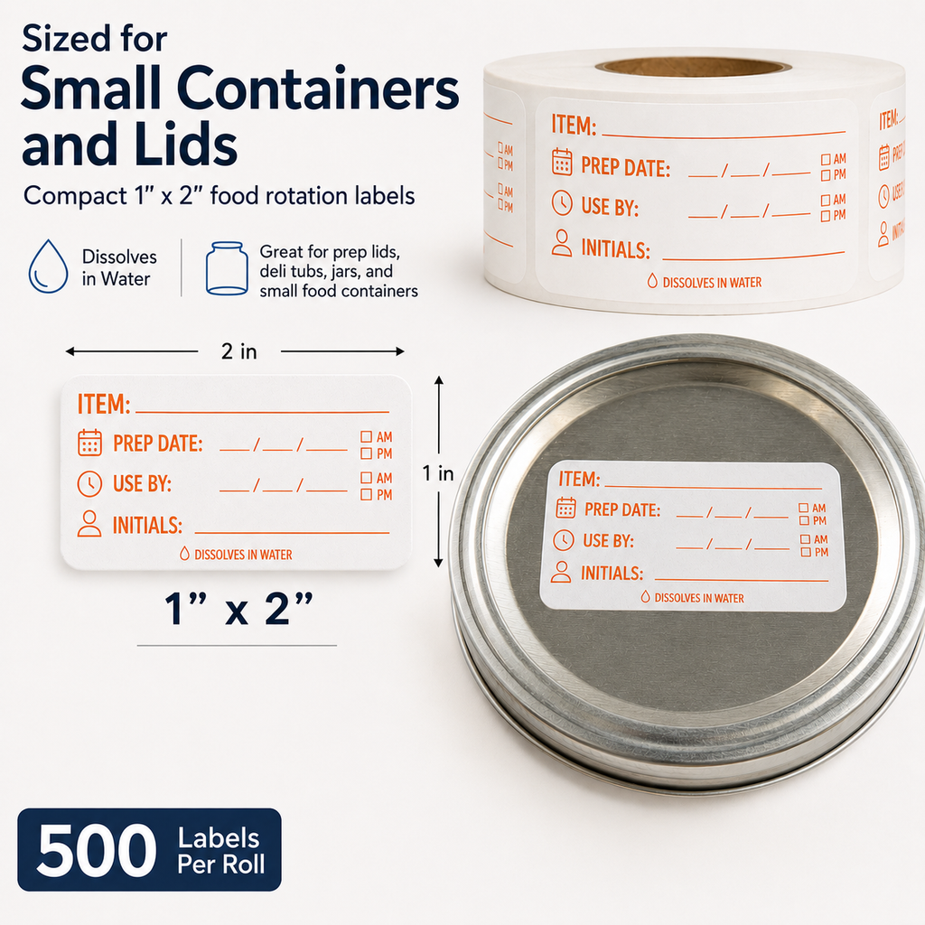 Dissolvable Food Prep Labels 1