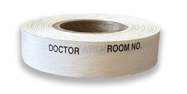 1/2" x 500" Color Coded Patient Chart Tape: "Doctor, Room No., Patient"