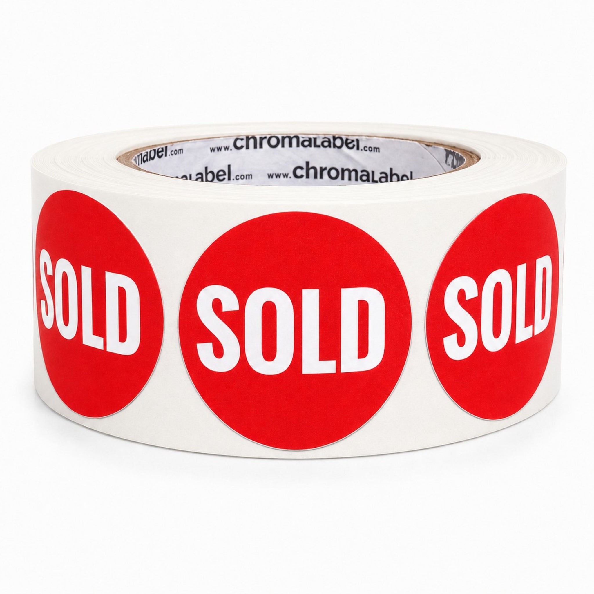 Red SOLD Stickers for Estate Sales, Auctions and Retail Stores - 1.5 Inch, 1,000/Roll
