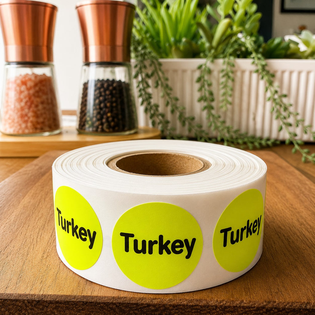 Turkey Stickers for Food Labeling - 500/Roll