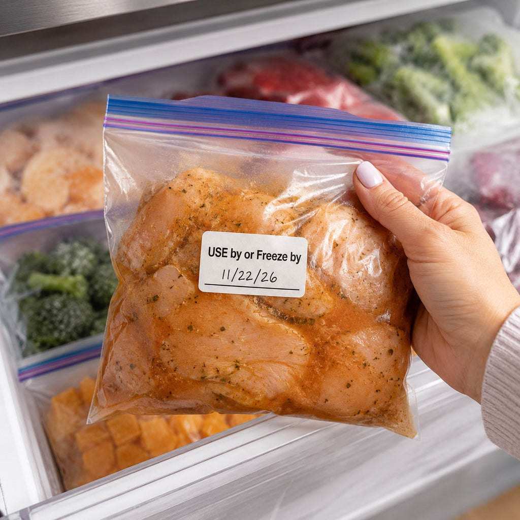 Use By or Freeze By Labels – 1 x 2 Inch Writable Freezer Labels