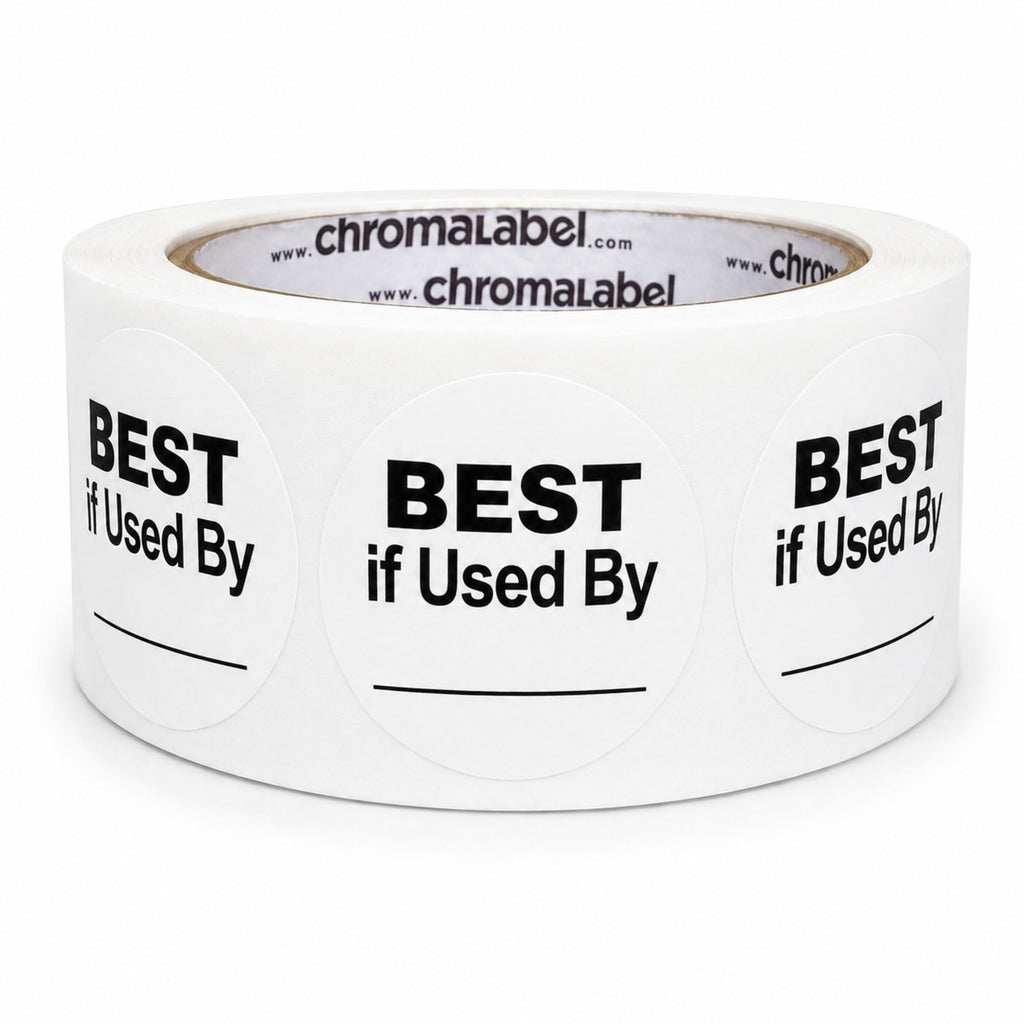 Removable Freezer-Safe Best If Used By Food Date Labels - 1.5 Inch, 500/Roll