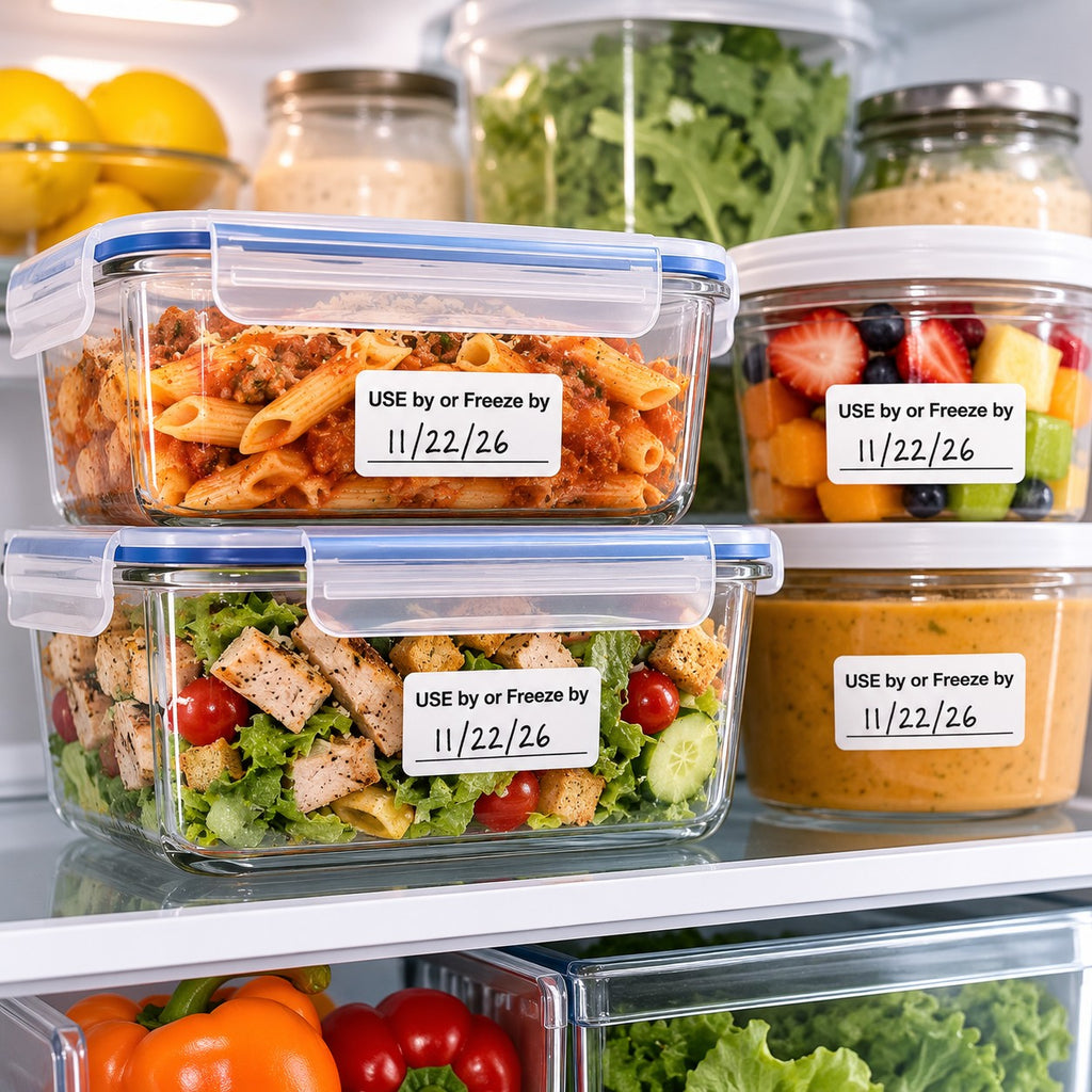 Use By or Freeze By Labels – 1 x 2 Inch Writable Freezer Labels