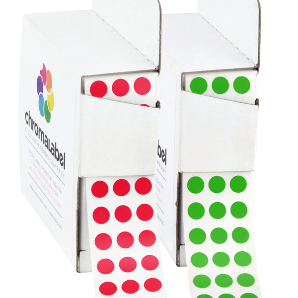1/4" Permanent Red and Green Dot Kit, 2 Boxes, 1000/Box - TEST