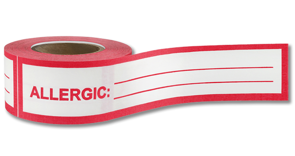 1" Patient-Allergy Notification Tape: 14 yds