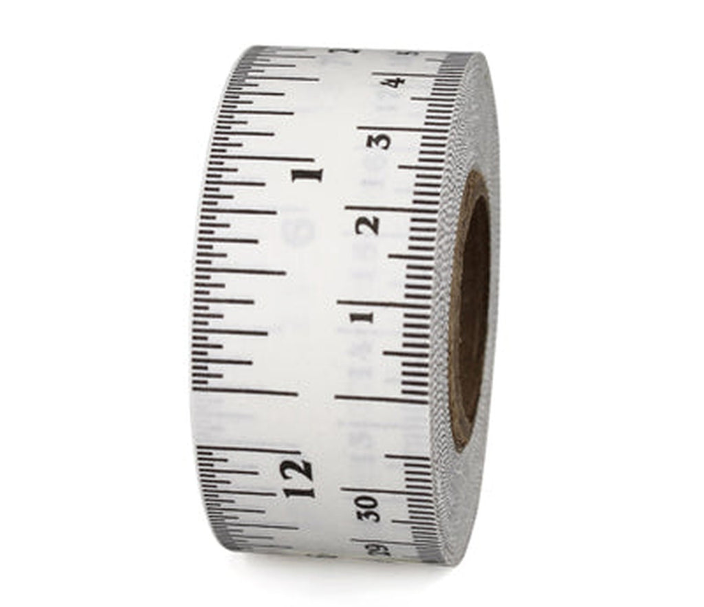 Clean-Remove Sticky Ruler Tape (41 Rulers per Roll) - 1 inch wide White - larger clean product image