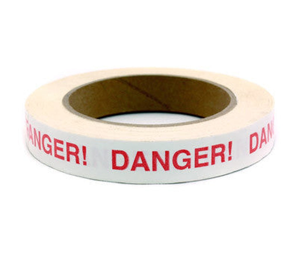 DANGER! Warning Message Adhesive Tape, Removable | 0.75 in - larger clean product image