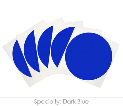 Four-Inch Wide Color-Code Round Permanent Labels—100 Dot Stickers/Pack Dark Blue - larger clean product image