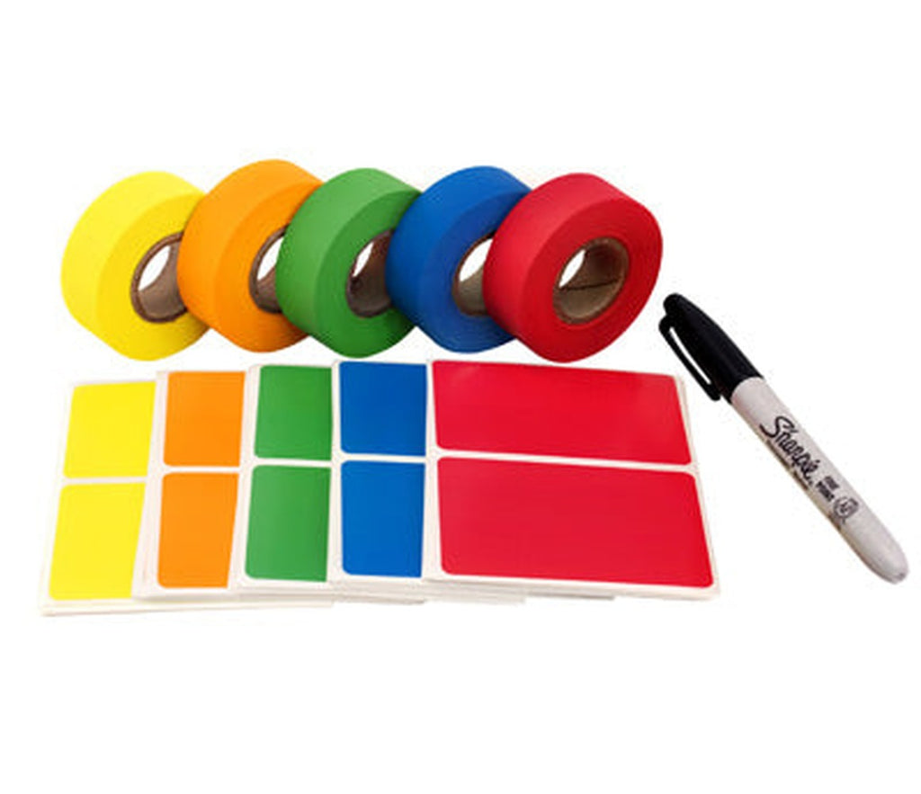 Home Moving Buddy Tape and Label Kit - Color Coordinate Your Move! - larger clean product image
