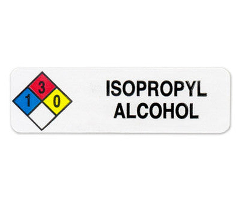 ISOPROPYL ALCOHOL HMIG Safety Label | Removable Paper Material - larger clean product image
