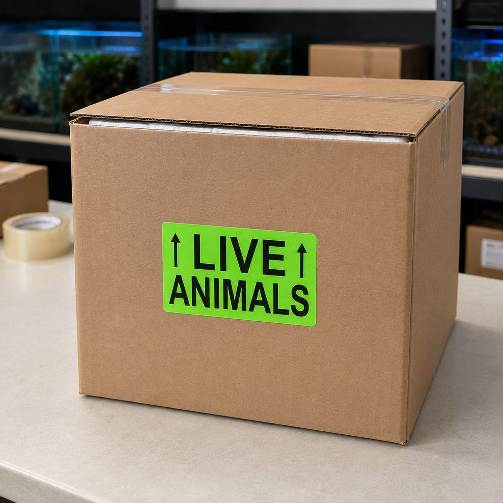 Live Animals Shipping Labels, 3 x 5 Inch, Fluorescent Green, 500/Roll