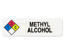 METHYL ALCOHOL HMIG Label | 3/4 x 2-1/2" | Removable Paper Material - larger clean product image