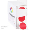 One Inch Diameter, Round Inventory Stickers | 38 Colors, Perm Adhesive Red - larger clean product image