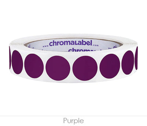 Removable 0.75 inch Dot Labeling Stickers - 1,000 per Roll Purple - larger clean product image