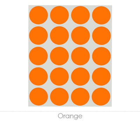 Removable 1 inch Dot Labeling Stickers - 1,000 per Pack Orange - larger clean product image