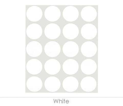 Removable 1 inch Dot Labeling Stickers - 1,000 per Pack White - larger clean product image