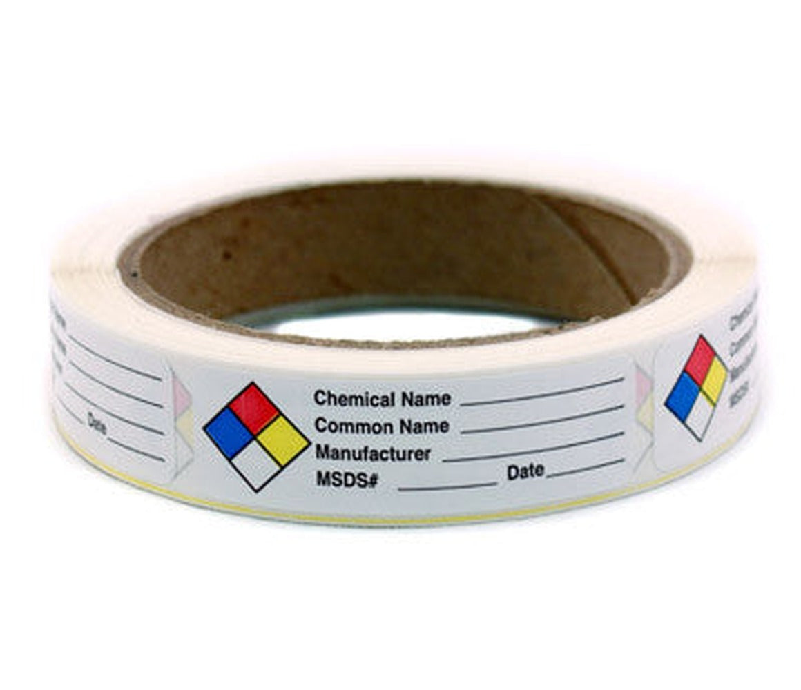 RIGHT TO KNOW, HMIG Labels | Writable, Matte Finish Paper Material - larger clean product image