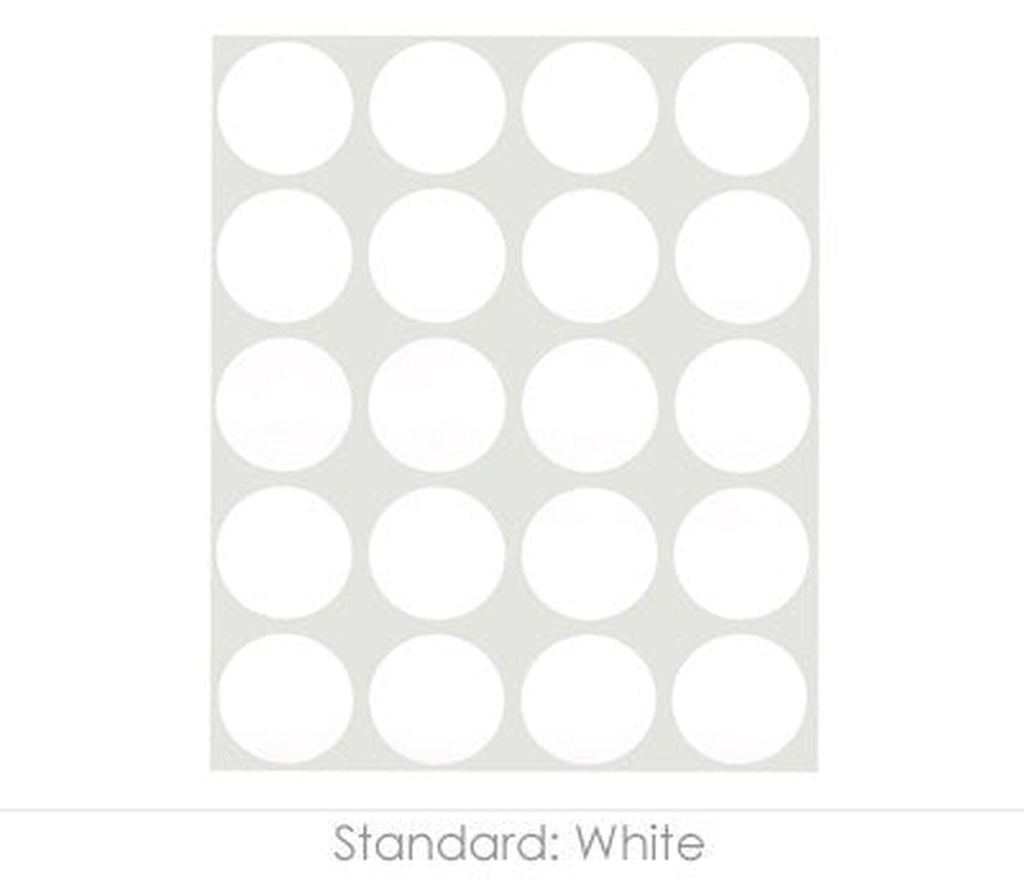Sheeted Pack of 1-inch Dot Labeling Stickers - 1,000 per Pack White - larger clean product image
