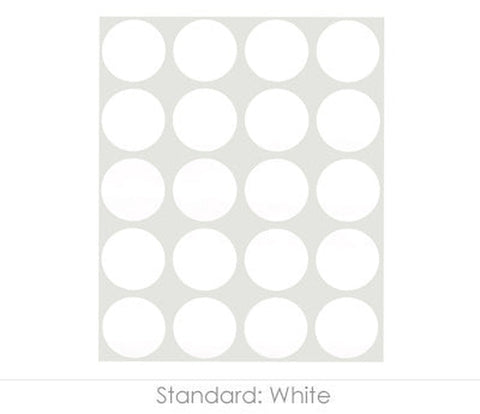 Sheeted Pack of 1-inch Dot Labeling Stickers - 1,000 per Pack White - larger clean product image