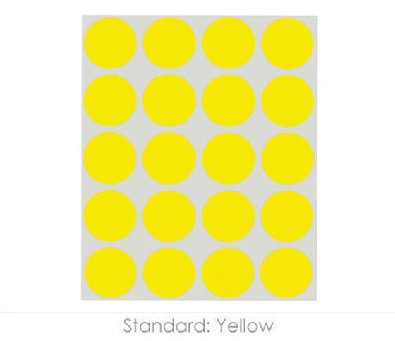 1" Permanent Round, Color-Code Dots: 1,000/Pack