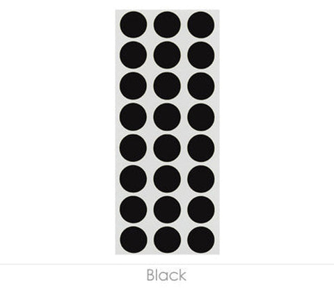 Sheets of Removable 0.5 inch Dot Labeling Stickers - 1,200 per Pack Black - larger clean product image