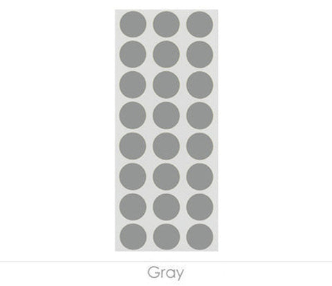 Sheets of Removable 0.5 inch Dot Labeling Stickers - 1,200 per Pack Gray - larger clean product image