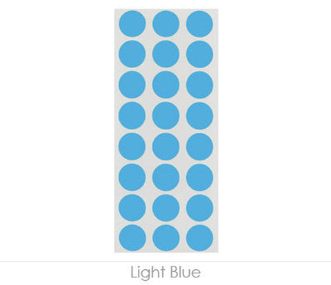 Sheets of Removable 0.5 inch Dot Labeling Stickers - 1,200 per Pack Light Blue - larger clean product image