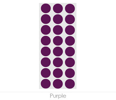 Sheets of Removable 0.5 inch Dot Labeling Stickers - 1,200 per Pack Purple - larger clean product image
