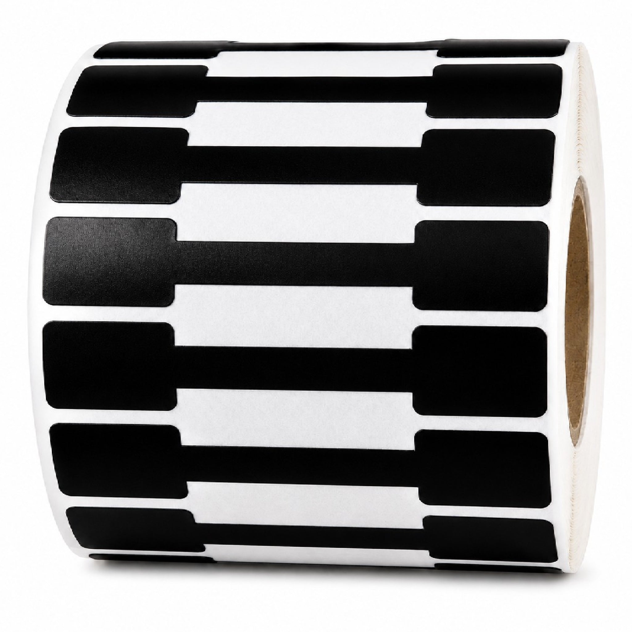 Black Tamper-Evident Seal Stickers, 0.5 x 2.75 Inch, 500/Roll