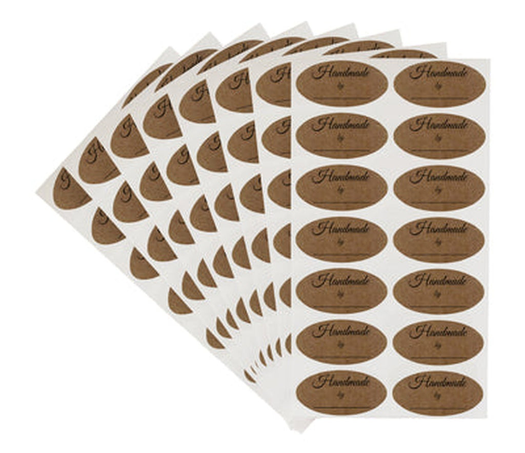 TRUE Kraft Imprinted Oval Labels - 112 Stickers/Pack - 1