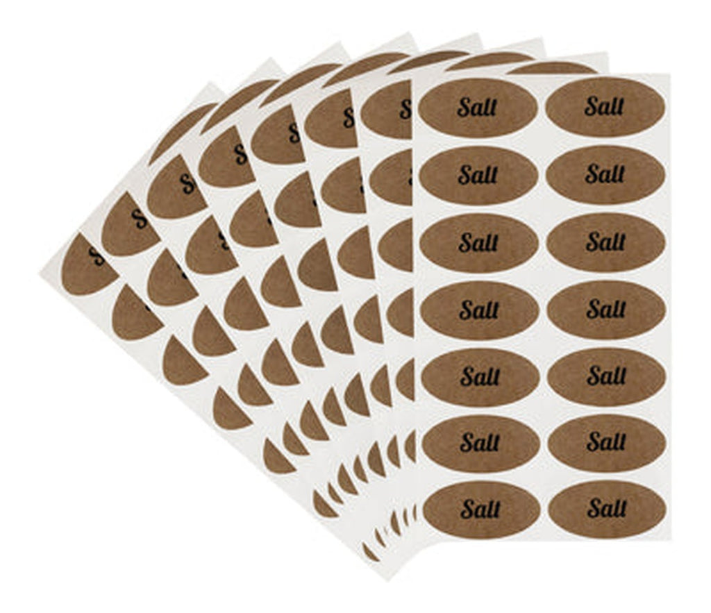 TRUE Kraft Imprinted Oval Labels - 112 Stickers/Pack - 1